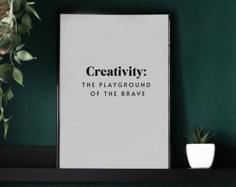 Creativity the Playground Quote Print