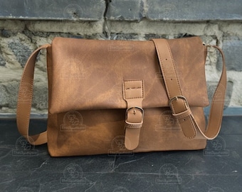 Nubuck Flap Crossbody Bag für Frauen, Designer-Handtasche mit großer Kapazität und Riemen, Messenger-Tasche, Damenumhängetasche, süßes Geschenk