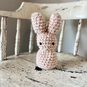 READY TO SHIP!!! Crochet Peep Bunny | Amigurumi Bunny | Peep Easter Bunny Plushie | 9 inch Stuffy
