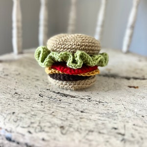 READY TO SHIP!!! Crochet Burger Playset | Amigurumi Cheeseburger | Burger Plushie