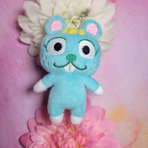 Nibbles Animal Crossing plush keychain