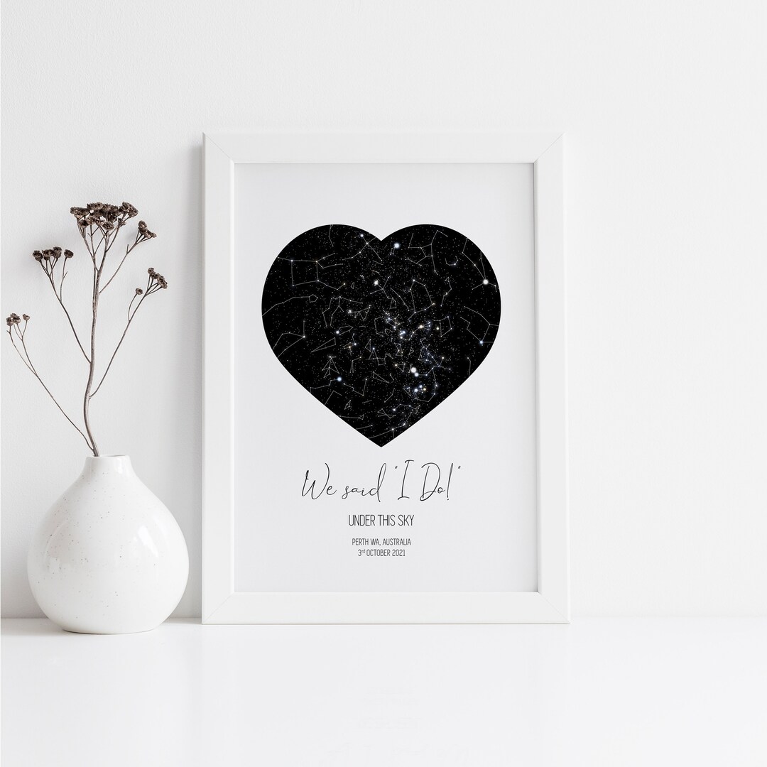 Printable Star Map A Custom Poster of Your Night Sky, A Unique Gift for ...