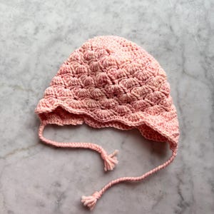 Luxury Winter Baby Hat PINK | Newborn-3 months | 100% Merino Wool Bonnet | Baby shower gift | READY to SHIP