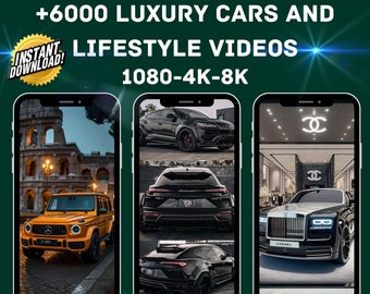 6000+ VIRAL Luxury and Sport Cars videos,High Quality, for Tiktok-Instagram-Youtube,Instant download,Free tiktok guide to go viral quickly