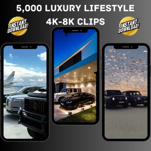 5,000 RICH LUXURY lifestyle viral Clips 1080-4K-8K Content For Tiktok Instagram YouTube I No Watermark Luxury Cars Houses Watches yachts