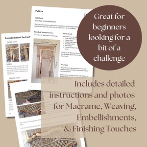 Macrame Wall Hanging Pattern: Step-by-Step Macrame Instructions for Beginners (Modern Macraweave Digital PDF Tutorial) image 7