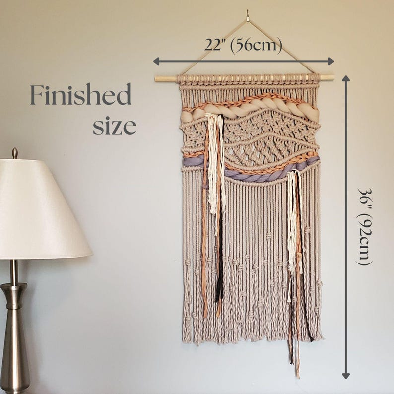 Macrame Wall Hanging Pattern: Step-by-Step Macrame Instructions for Beginners (Modern Macraweave Digital PDF Tutorial) image 5