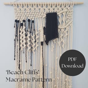 DIY Macrame Wall Hanging Pattern: Step-by-Step 'Beach Cliffs' Macrame Tutorial (PDF)