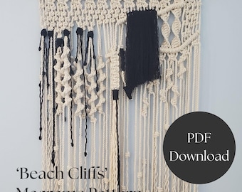 DIY Macrame Wall Hanging Pattern: Step-by-Step 'Beach Cliffs' Macrame Tutorial (PDF)