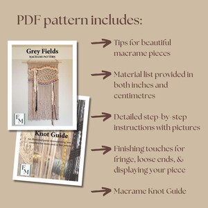 Macrame Wall Hanging Pattern: Step-by-Step Macrame Instructions for Beginners (Modern Macraweave Digital PDF Tutorial) image 3