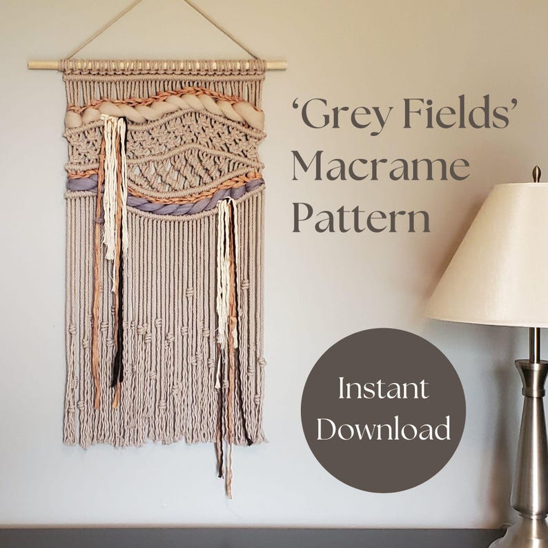 Macrame Wall Hanging Pattern: Step-by-Step Macrame Instructions for Beginners (Modern Macraweave Digital PDF Tutorial) image 1