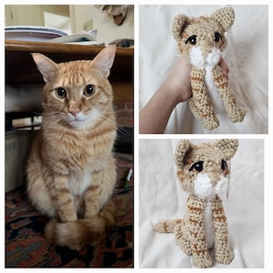 Custom Crochet Cat, Made To Look Like Owner's Cat, Custom Cat, Pet Memorial, Cat Memorial, Stuffed Cat, Personalized Gift, Stuffed Animal