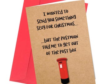 Funny Sexy Christmas Card | Cheeky Xmas Card | Naughty Holiday Greeting for Partner or Friends