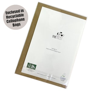 May include: A greeting card in a cellophane bag. The card features the text "CLOSE TO THE BONE" with a dog illustration. The packaging includes the text "Enclosed in Recyclable Cellophane Bags". The card is in a brown envelope.