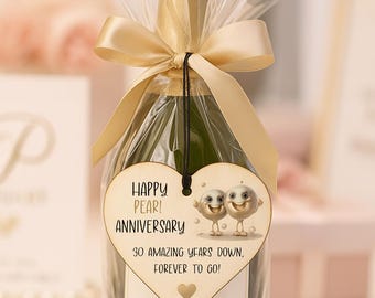 Pearl Anniversary Wooden Heart Plaque – 30th Wedding Keepsake Decoration