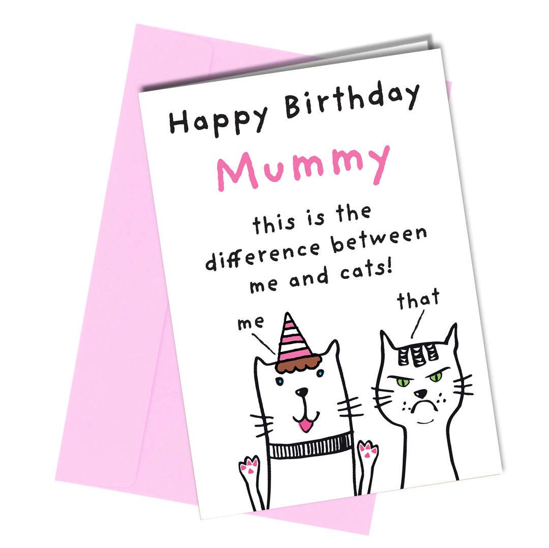 Mummy Birthday Card From the Dog / Funny / Cats / Pets / Furbaby ...