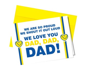 Proud Dad Card – Optional Personalised Burley Banksy Leeds - BB013