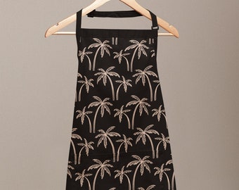 Tropical Vibes Palm Tree Pattern Apron, Great BBQ Gift