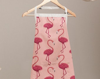 Flirty Flamingo Print Apron - Fun Kitchen Accessory, Cute Kitchen Gift for Her