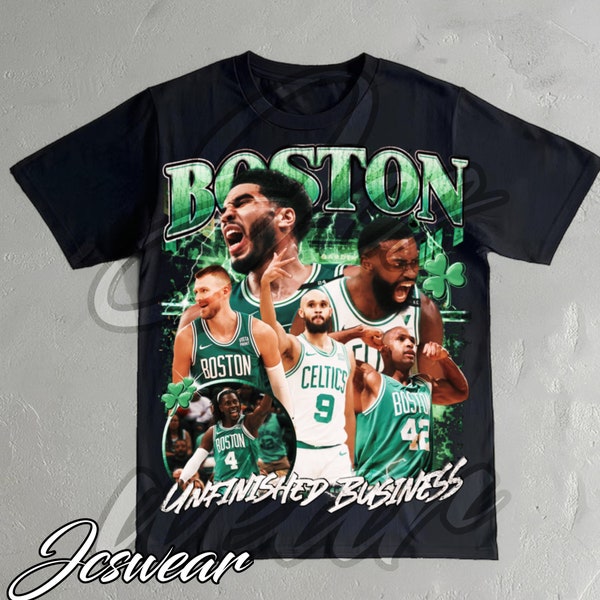 Boston Jayson Tatum Jaylen Brown Porzingis Derrick White Basketball Playoffs Graphic Tee Vintage T-shirt for Basketball Fans Men & Women