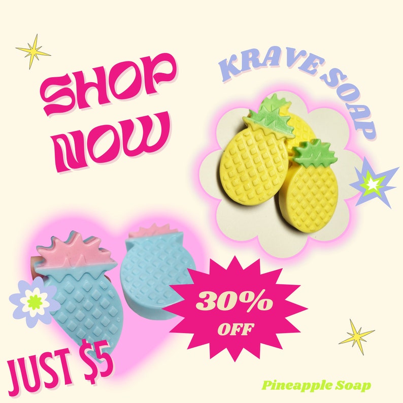 Pineapple Bar Soap, Vegan, Moisturing, Amazing Fragrance Etsy