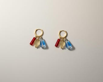 Boucles d'oreilles pendantes poissons colorés