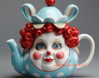 Teapot Images - Ideal for Kitchen, 24x24 Inch, 300dpi, Resizeable