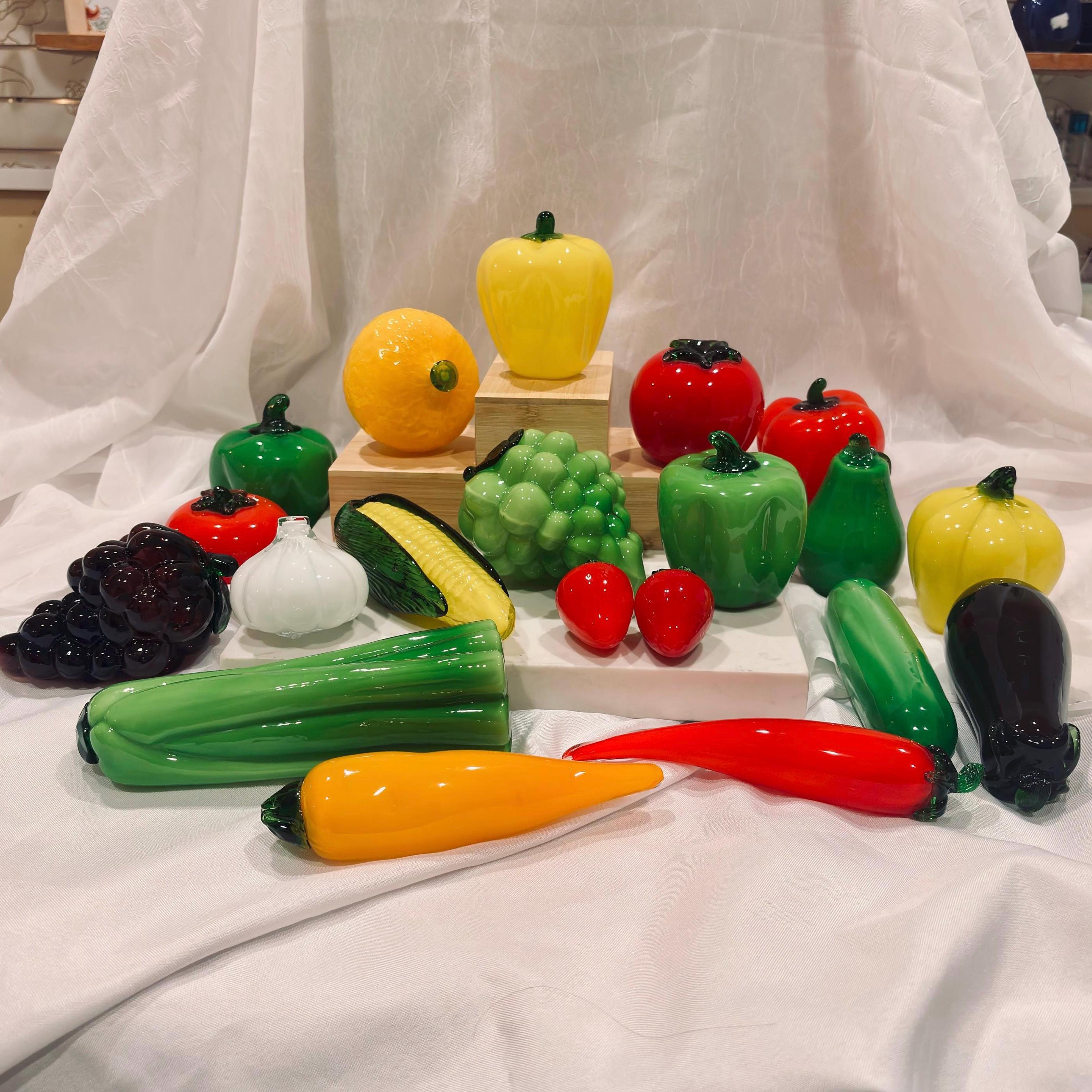 Glass Fruits and Vegetables - Etsy