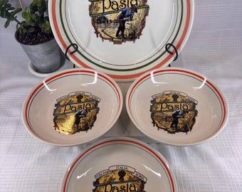 Vintage Himark "Buona San Remo Italia" Pasta Set – Set of 4 Pieces