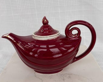 Vintage Hall “Aladdin” teapot with diffuser, maroon