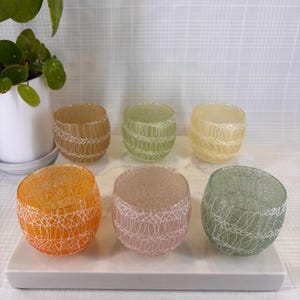 Spaghetti String Roly Poly Glasses, set of 6