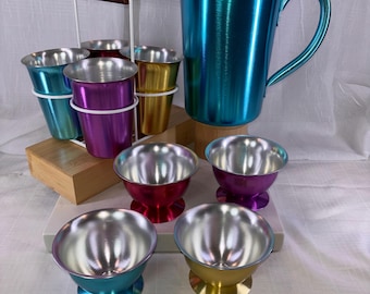 Anodized Aluminum Retro Party 12-piece Serving Set