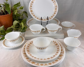 Vintage Corelle Butterfly Gold Dinnerware – 1970s Corning Vitrelle Replacement Pieces