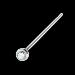 CLEAR Nose Pin 20g 18g 3/4” Bendable - Cut to Length - Monroe Labret Bar