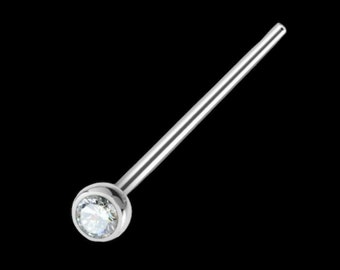 CLEAR Nose Pin 20g 18g 3/4” Bendable - Cut to Length - Monroe Labret Bar