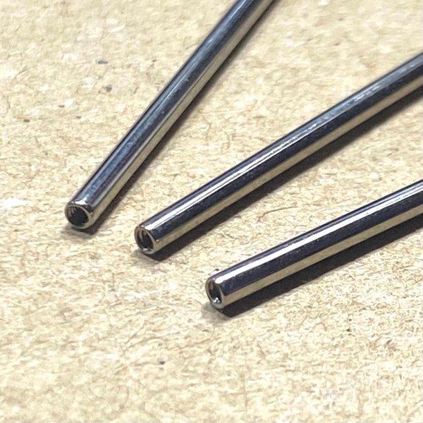 14g Internally Threaded Industrial Barbell - TITANIUM Body Piercing Jewelry Supplies 1 1/4” 1 3/8” 1 1/2” Bars Available