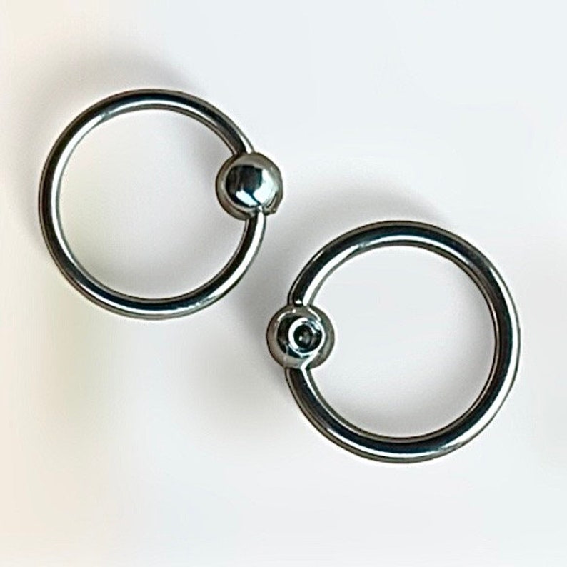 Slave Ring 5mm Ball End Bone Bead Captive Ring 14g 12g 10g 8g External