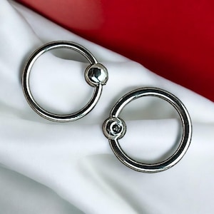 Slave Ring Top Surgical Steel 3mm End with Captive Ring 18g or 16g for External Thread Bar Barbell Labret Belly Button VCH Piercing Jewelry