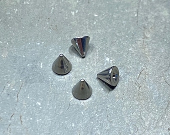 Set of 4mm Spike Cone Ends for 18g 16g Bars Barbell Nut
