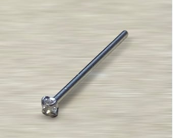 AB FINISH Nose Pin Bendable 18g 3/4” Prong - Cut to Length - Monroe Labret Bar