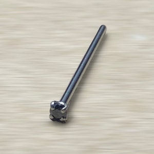 Black CZ Surgical Steel Nose Pin: DIY Bendable Piercing Jewelry