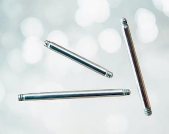 14g Titanium Straight Barbell: Body Piercing Jewelry (1/2", 5/8", 3/4" Bars)