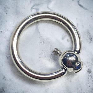 Slave Ring Dermal Anchor Top Surgical 4mm End With Captive Ring 14g 12g Internal Thread Bar Barbell Labret Belly Button VCH Piercing Jewelry