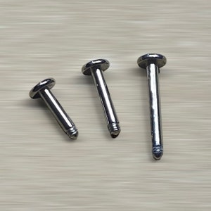 14g Externally Threaded Labret Monroe Tragus Barbell TITANIUM Body Piercing Flat Back Lip Jewelry 6mm 8mm 11mm Bars Available