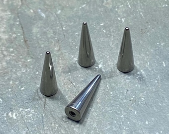Set of 4x12mm Spike Cone Ends 18g 16g Bar Barbell Nut End Piercing Supply