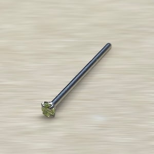 Peridot CZ Surgical Steel Nose Pin: DIY Bendable Piercing Jewelry