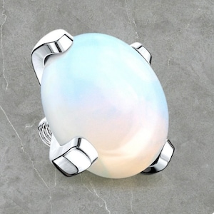 ONE or SET of 2 Surgical Steel and OPALITE 5mm Ends - 14g 12g Internally Threaded Bars Barbell Nut Ball End - Body Piercing Jewelry Supplies