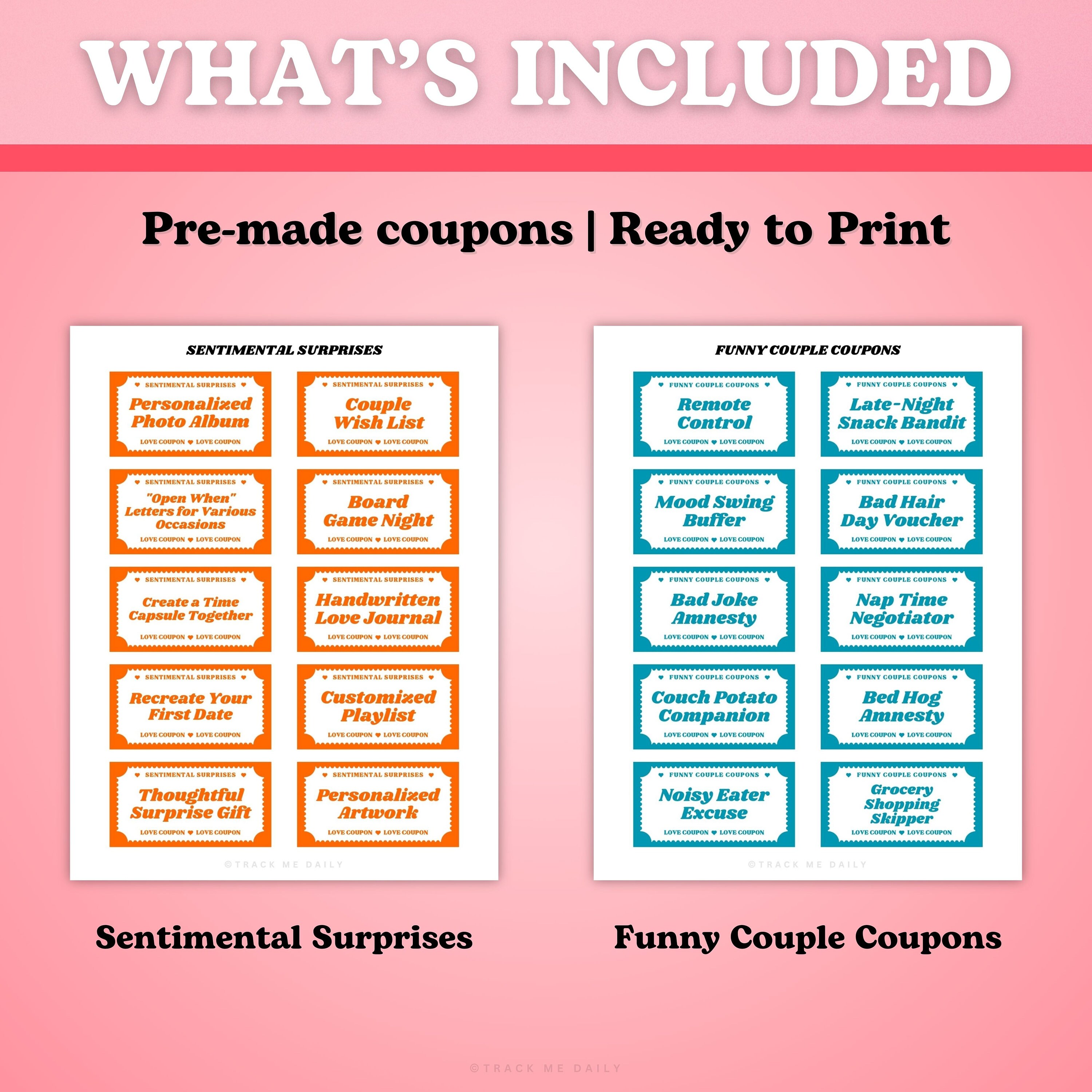 Love Coupons Printable, Editable Canva Template, Valentines Day Coupon ...