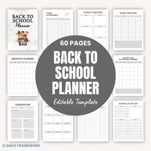 Printable Back to School Planner, Teacher Planner, Academic Planner ...