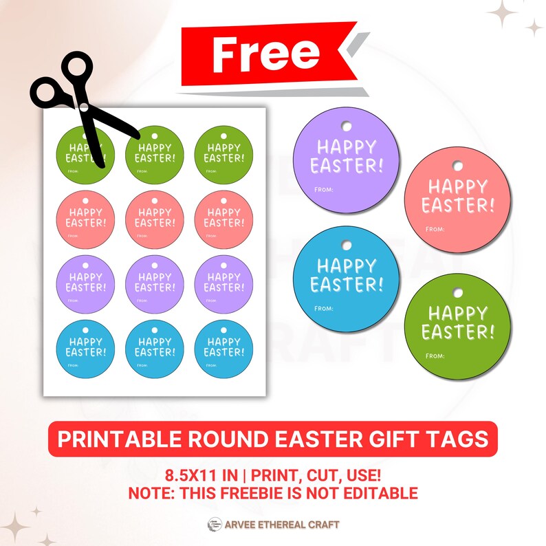 Personalized Easter Basket Tag Editable Template, Easter Basket Tags ...